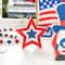 Glitzhome® 11.75" Patriotic Americana Wooden Block Table Decor